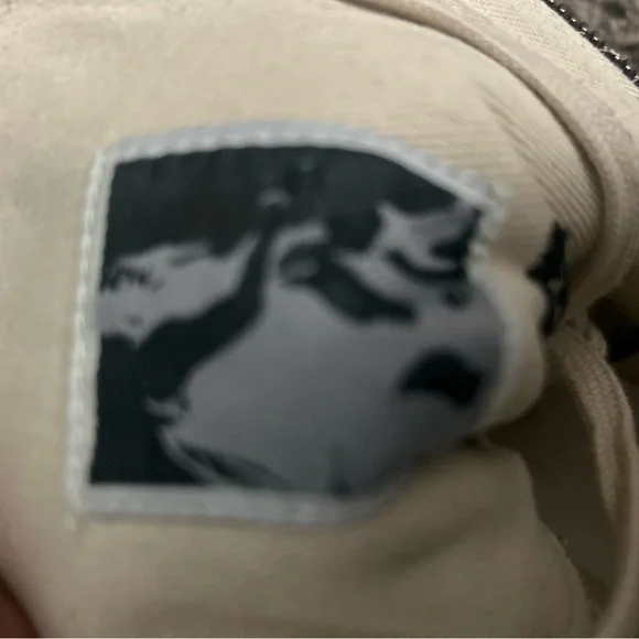 Rick Owens Blue and White High-Top Sneakers